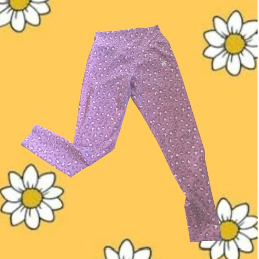 Women’s Ryderwear athletic leggings activewear leopard pink